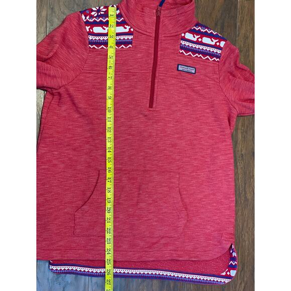 Vineyard Vines Whale Isle Shoulder Sweater Relaxed Shep Shirt Red Medium - Picture 5 of 6